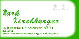 mark kirchburger business card